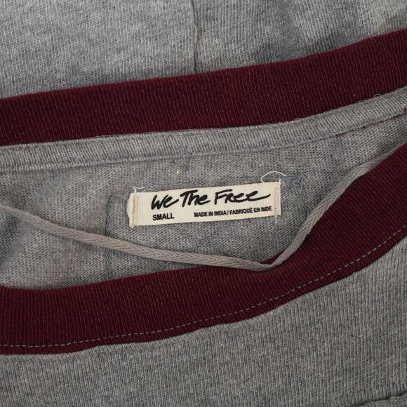 Free People We The Free Tee Tunic Top Floral Patch Cotton Pullover S New 283044 - Picture 8 of 8